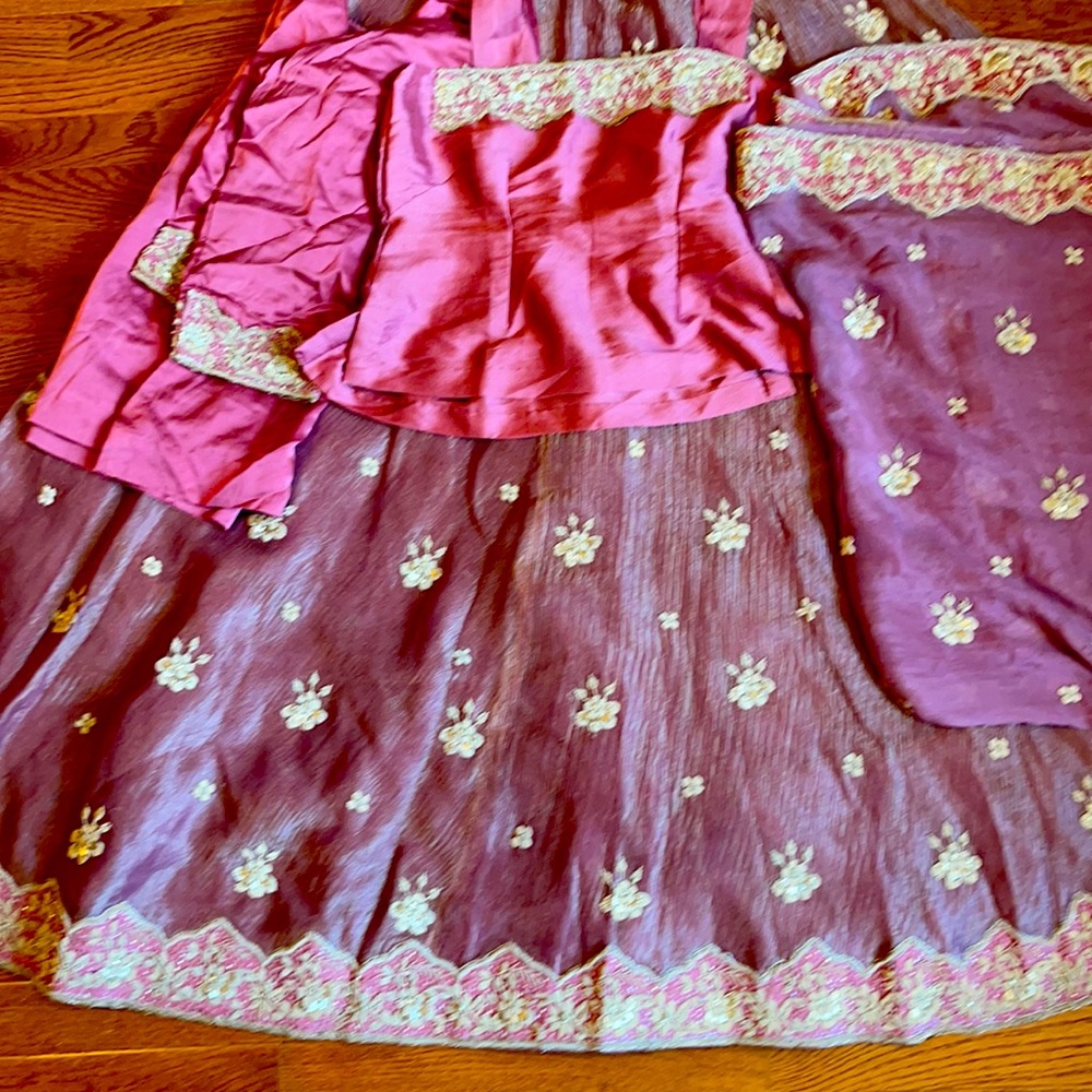 Beautiful dabka sucha (pure) tilla lehnga